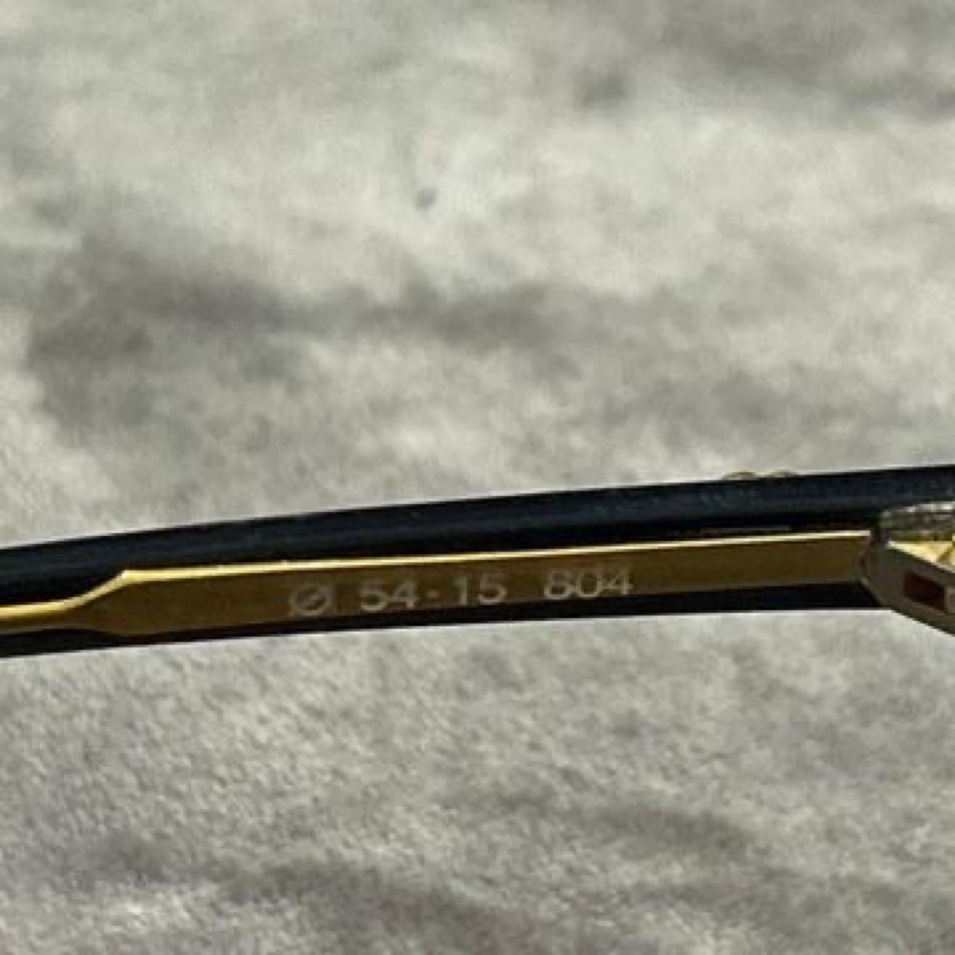 1980s Gucci Retro Oversized Eyeglasses with Teal and Gold Accents For Sale 4