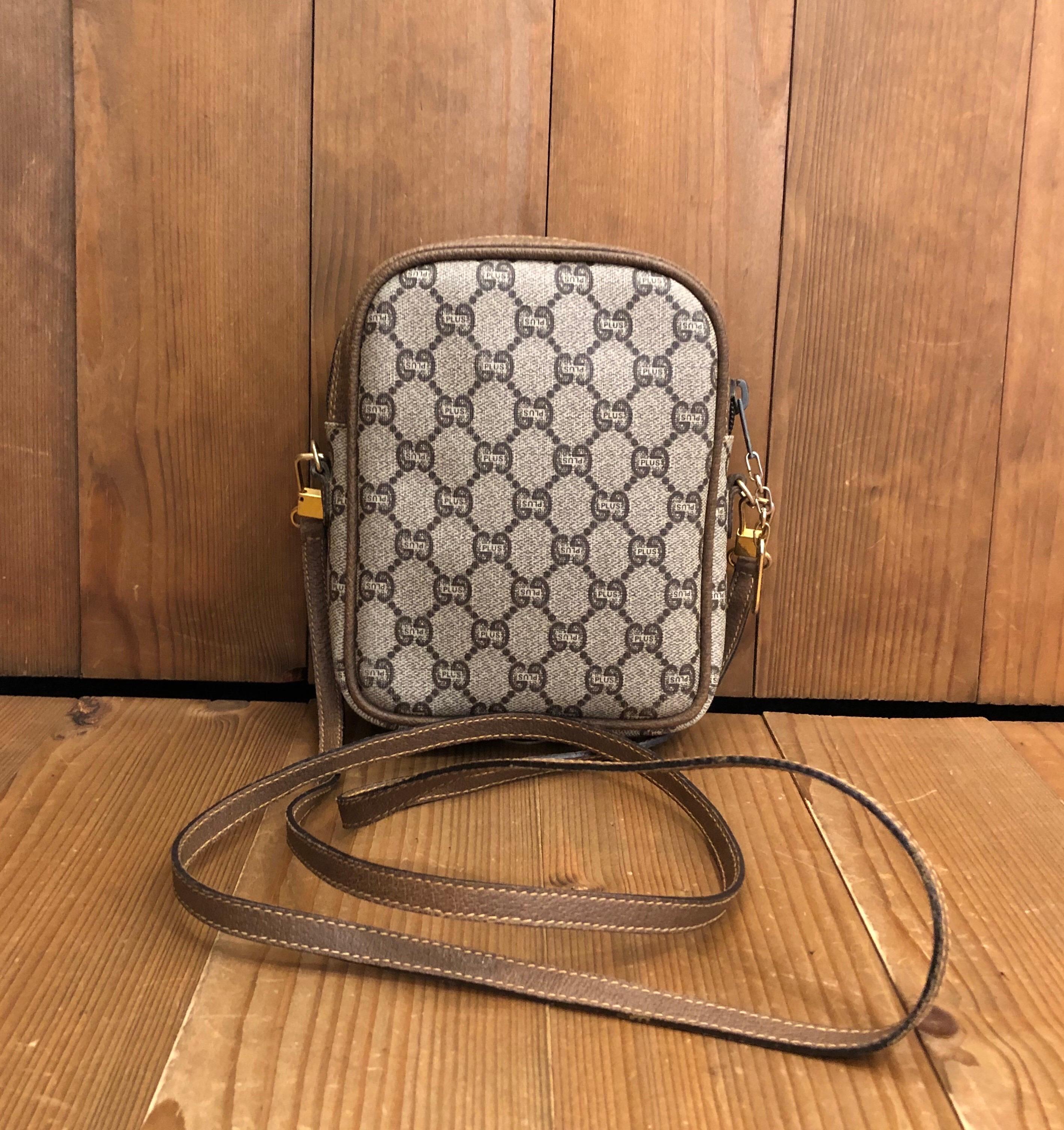 Paolo Gucci (son of Aldo and grandson of Guccio Gucci) started his own line called Gucci Plus in 1983. This line was only distributed in the United States for a short period of time. Comes with original detachable leather strap. This crossbody bag