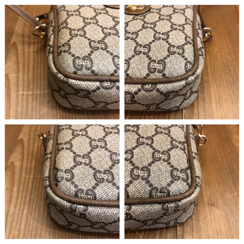 1980s GUCCI Plus Brown GG Monogram Canvas Crossbody Bag In Good Condition In Bangkok, TH