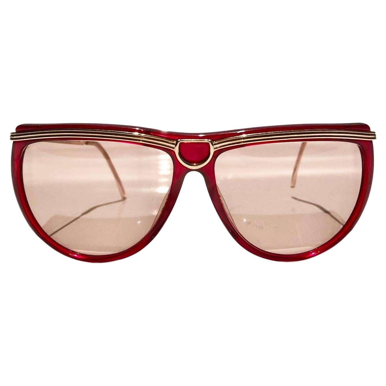 1980s Gucci Red Cat Eye sunglasses