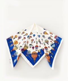 1980s Gucci Silk Balloon Print Scarf Shawl