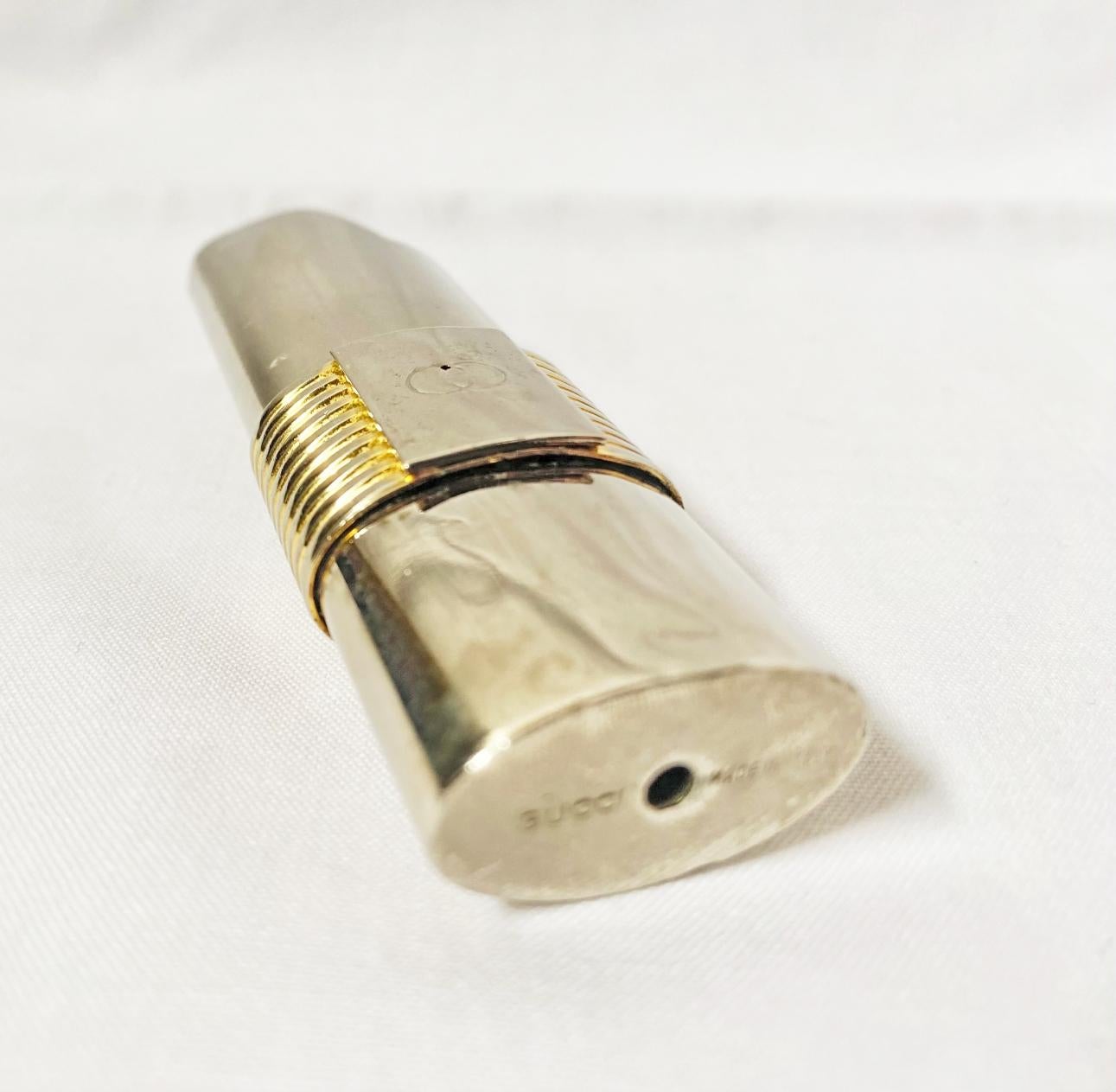 Women's or Men's 1980s Gucci Steel Lighter Cover For Sale