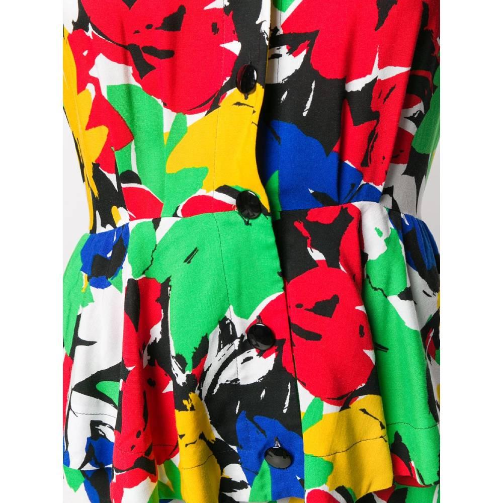 1980s Guy Laroche Abstract Print Dress In Excellent Condition In Lugo (RA), IT