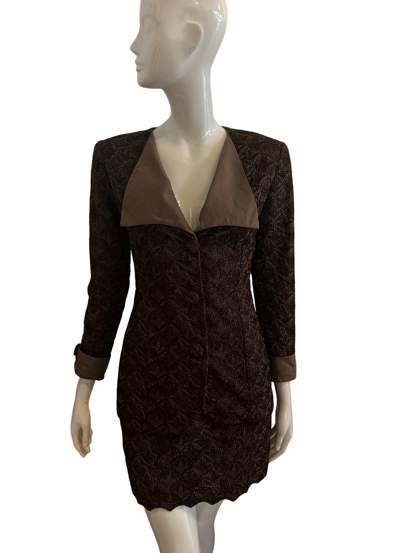 1980er Guy Laroche Rockanzug (Schwarz) im Angebot