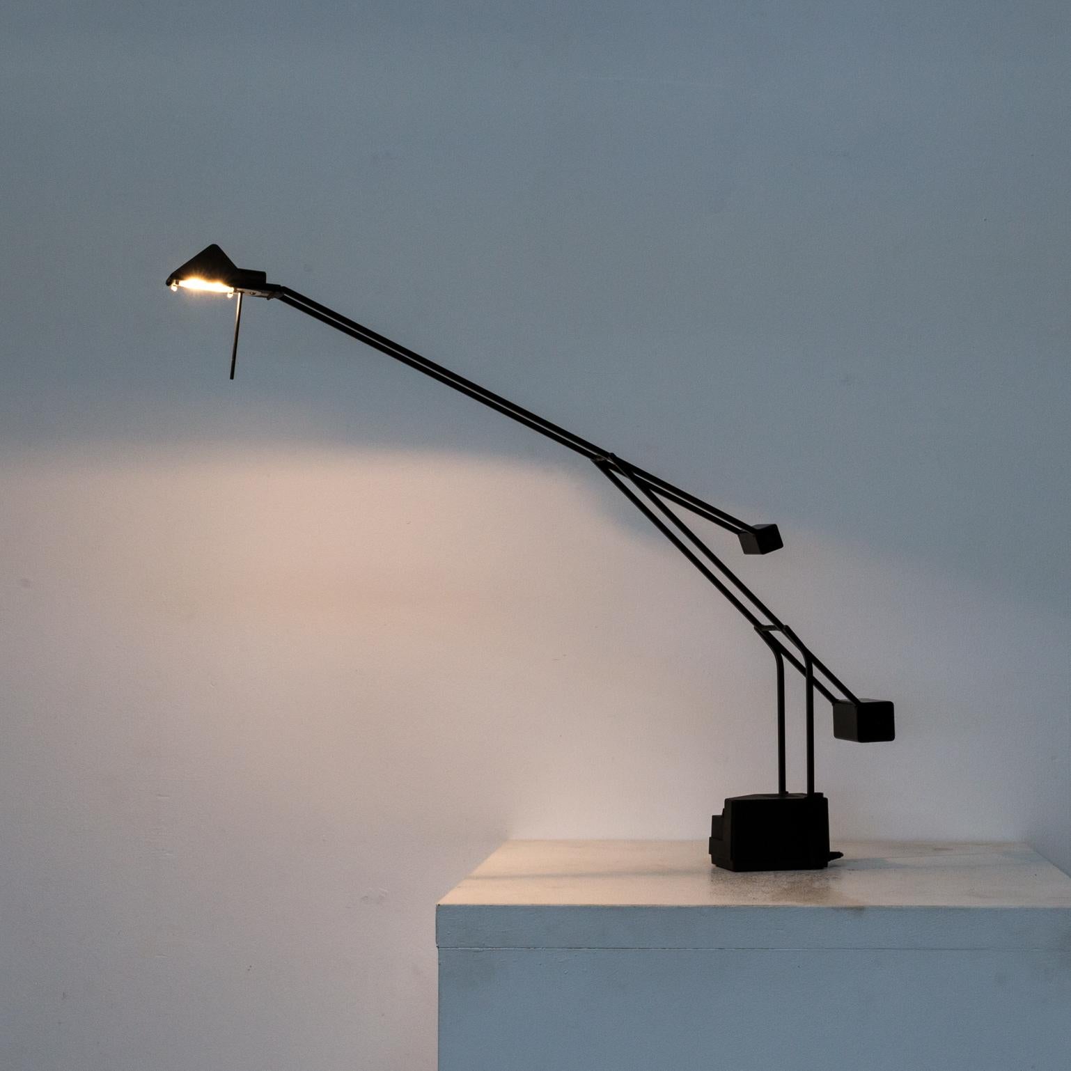 1980s halogen counter balance desk lamp for Fase. Good and working condition consistent with age and use.