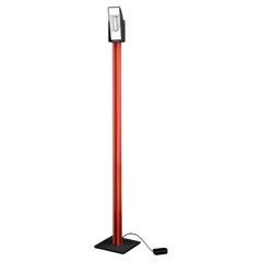1980s Halogen Red Floor Lamp, Italy