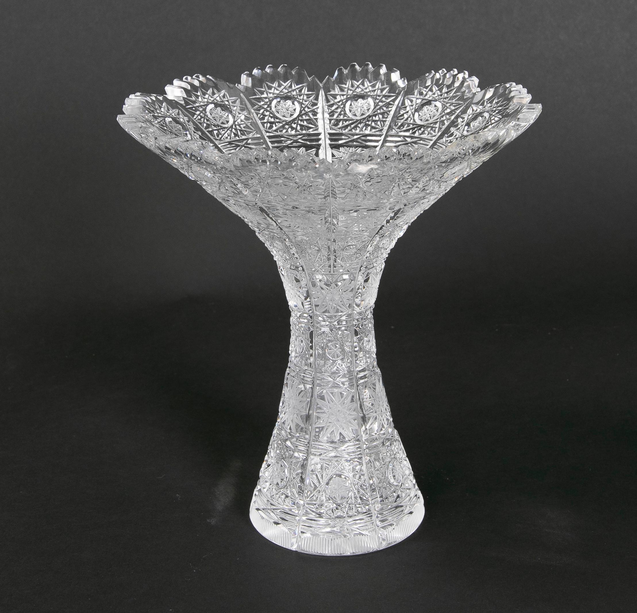 vintage bohemia crystal vase