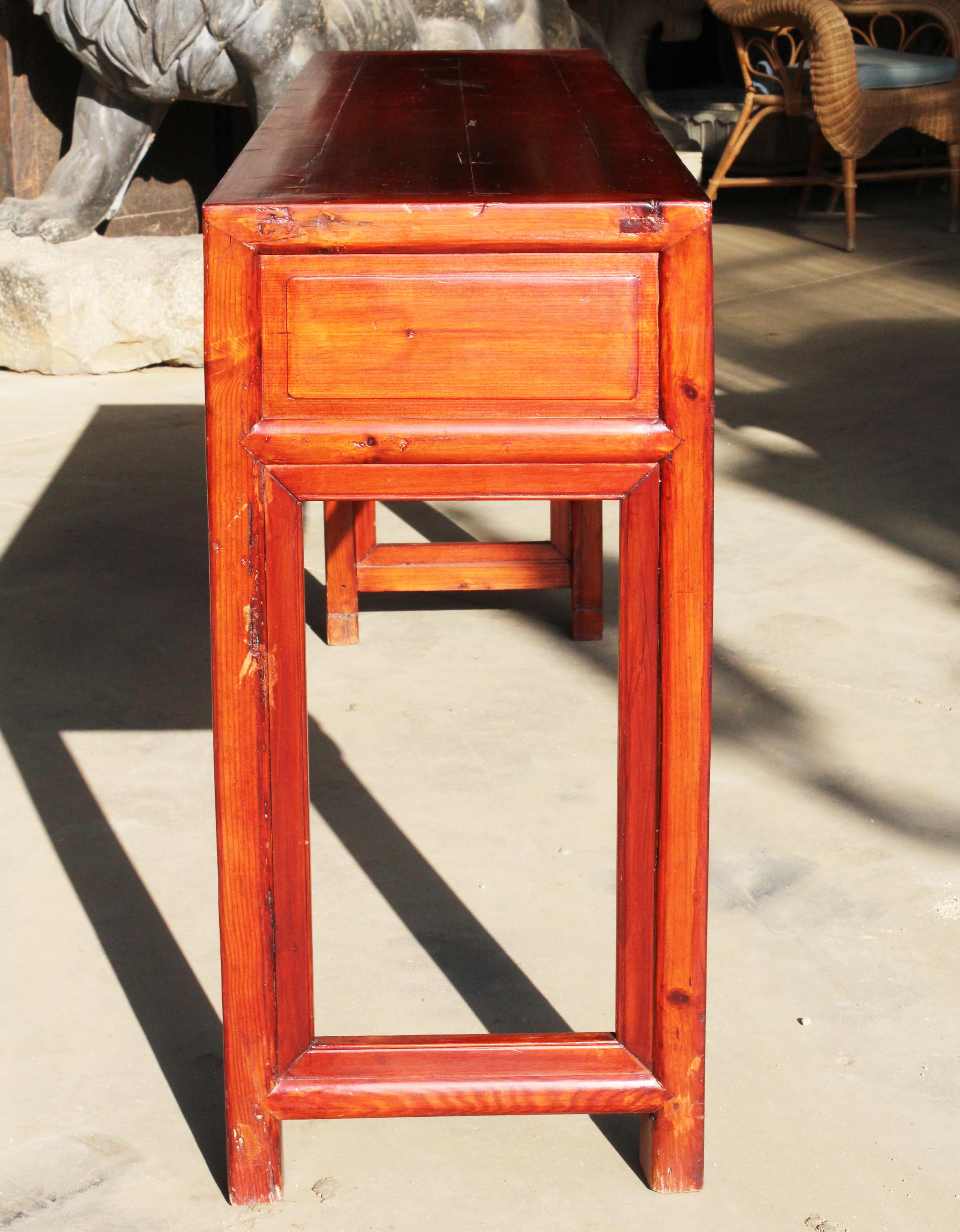 1980s Hand Carved Mahogany Classical Oriental Altar Table 1