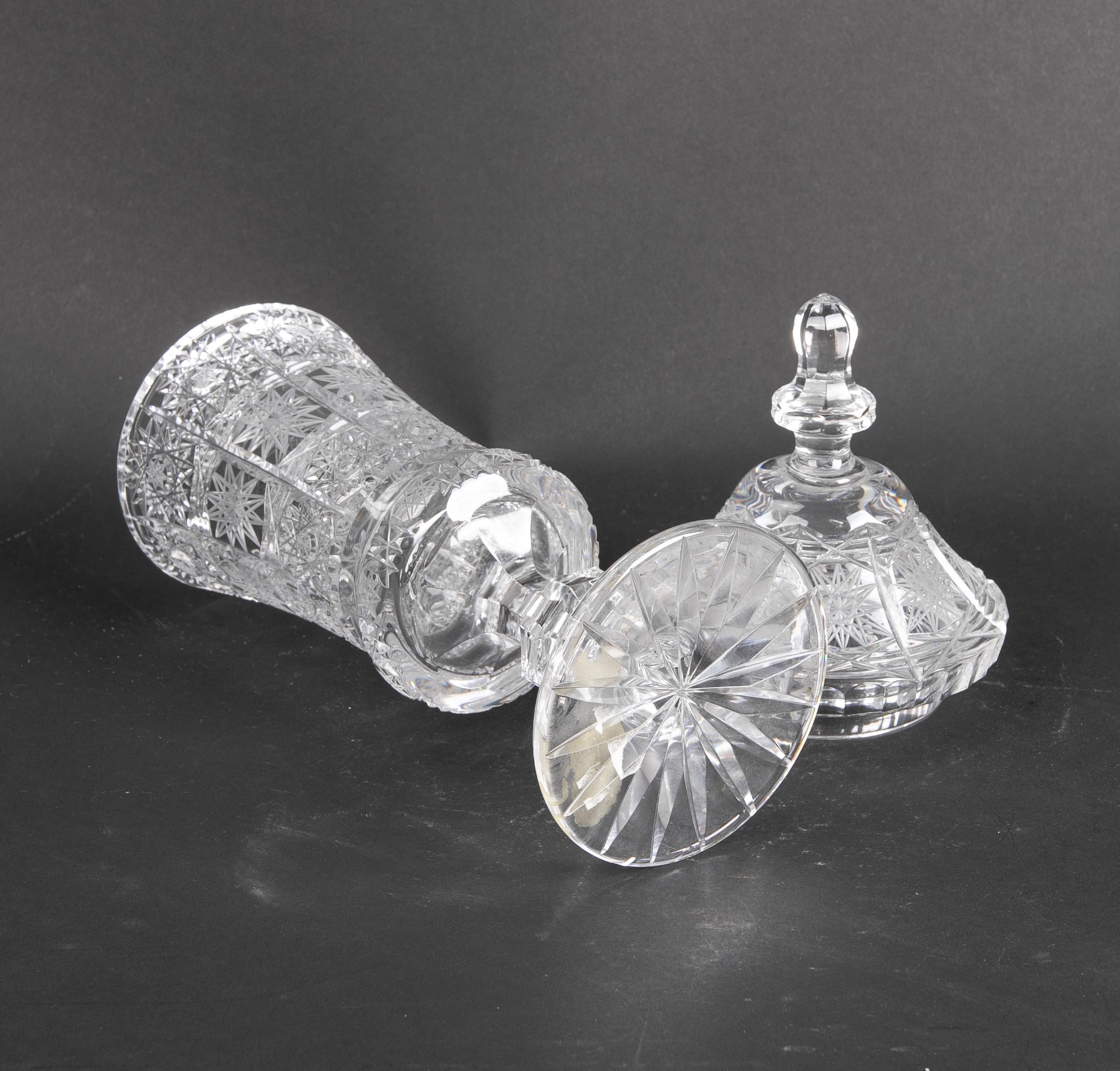 1980's Handgeschliffener böhmischer Kristallglasbecher  im Zustand „Gut“ im Angebot in Marbella, ES