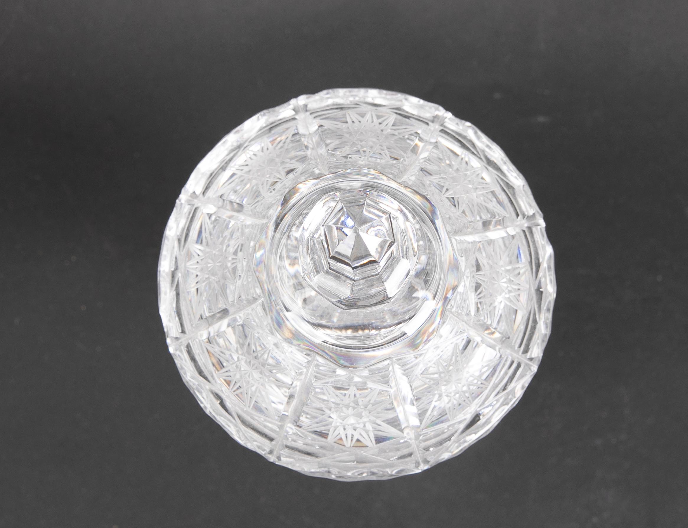 1980's Handgeschliffener böhmischer Kristallglasbecher  im Angebot 2