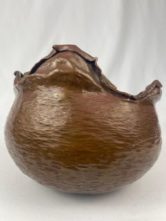1980's Hand Hammered Copper Vessel Skulptur von Künstler Greg Wilbur