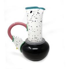 1980s Hand Painted Ceramic Pitcher