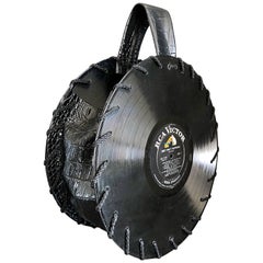 Borsetta anni '80 One Of A Kind Record Album Crocodile Embossed Vintage Purse Bag