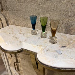 1980s Handblown Fancy Color Tequila Shot Glasses