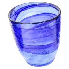 Handcrafted Double Old-Fashioned Cobalt Blue Set of 6 Glasses 1980s