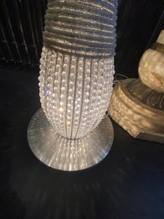 1980's Handmade Beaded Floor Lamps