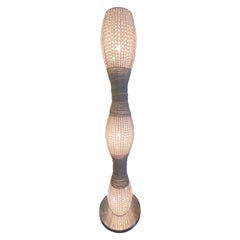 1980's Handmade Beaded Floor Lamps