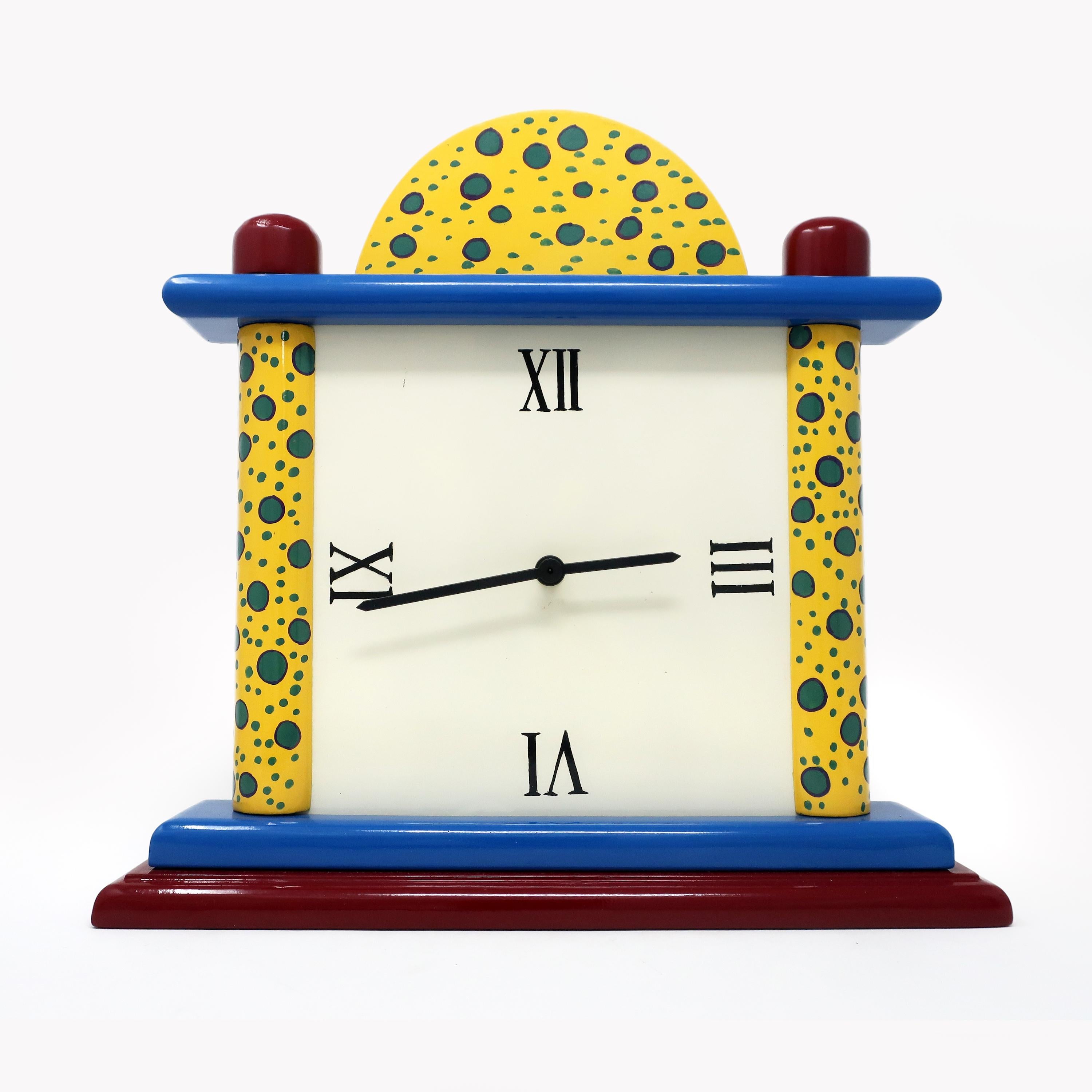 Post-Modern 1980s Handmade Mantle Clock