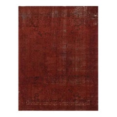 1980s Handwoven Persian Wool Area Rug, Traditional Abstract Carpet, 9′9″ x 13'