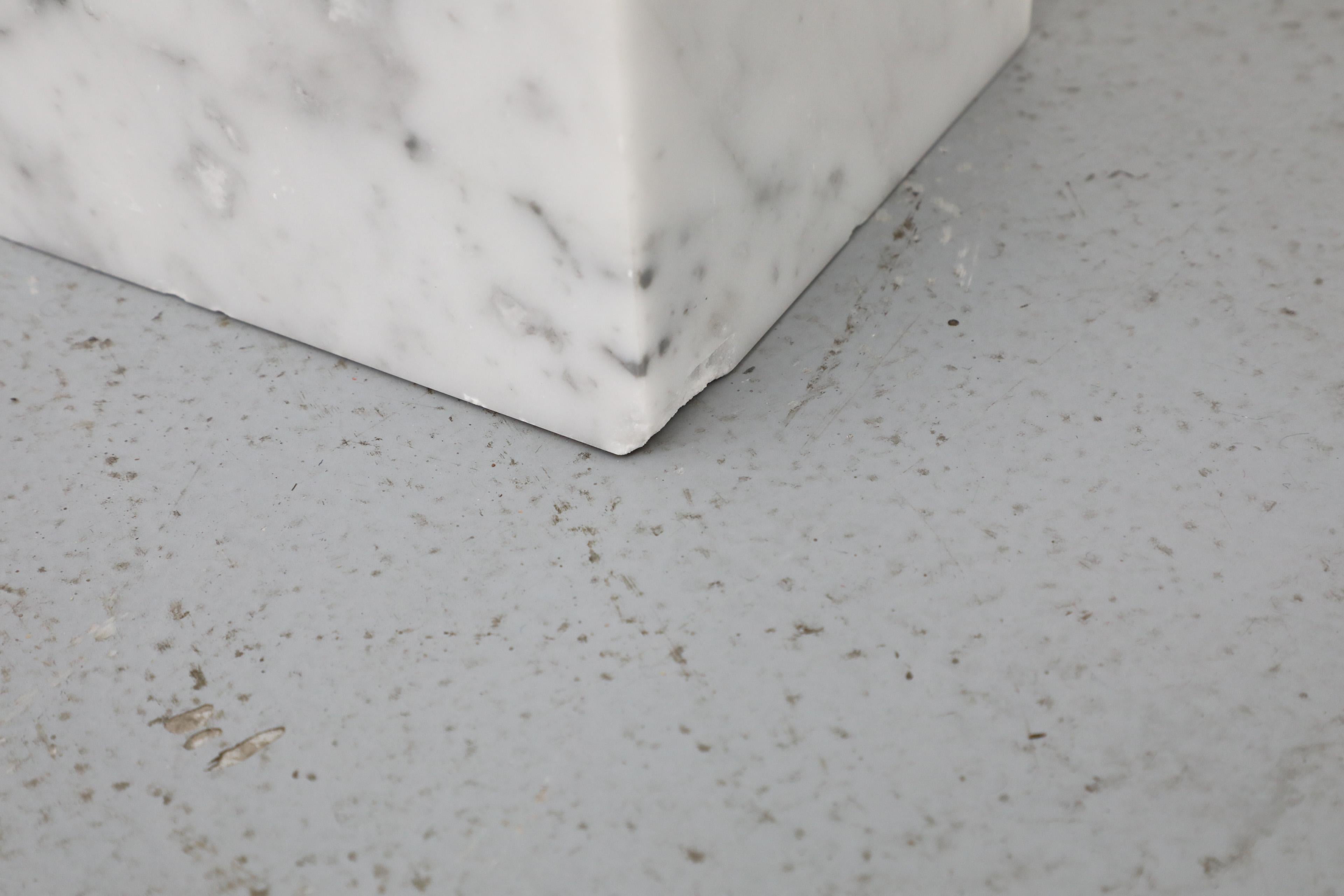 Mesa baja de mármol de Carrara y cristal 'KW-1' de Hank Kwint para Metaform, años 80 en venta 9