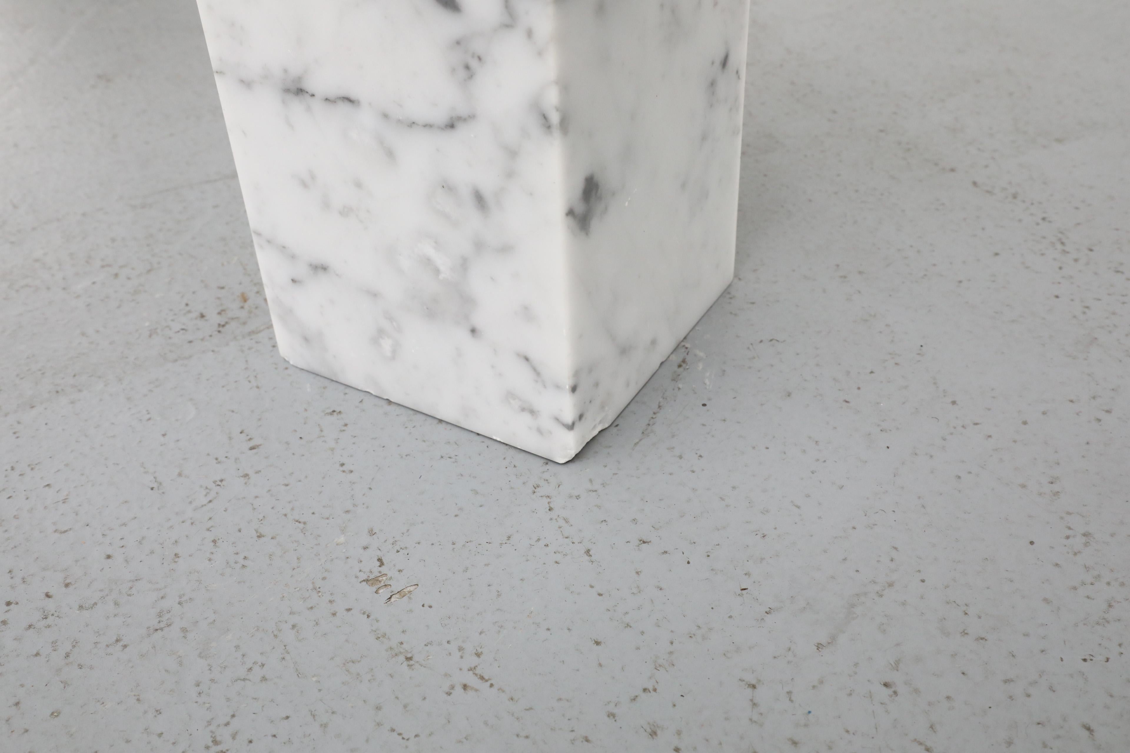 Mesa baja de mármol de Carrara y cristal 'KW-1' de Hank Kwint para Metaform, años 80 en venta 10