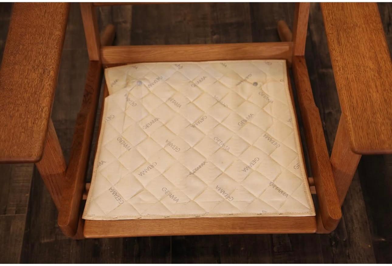 Fabric 1980s Hans J. Wegner GE 290 Armchair in Oak for Getama, Denmark