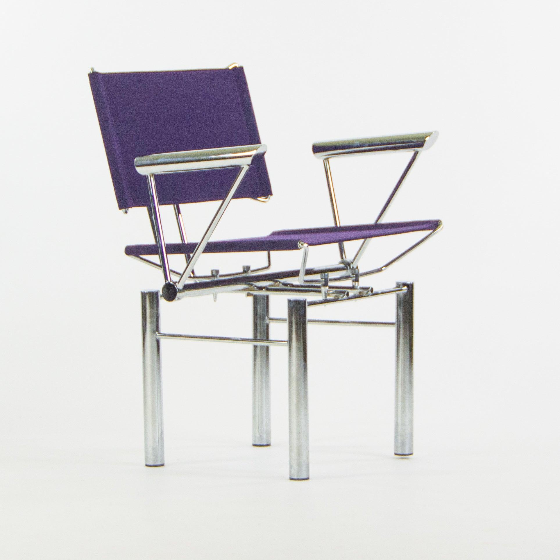 Modern 1980s Hans Ullrich Bitsch for Kusch+Co Dining Side Chairs Purple Fabric Pair For Sale