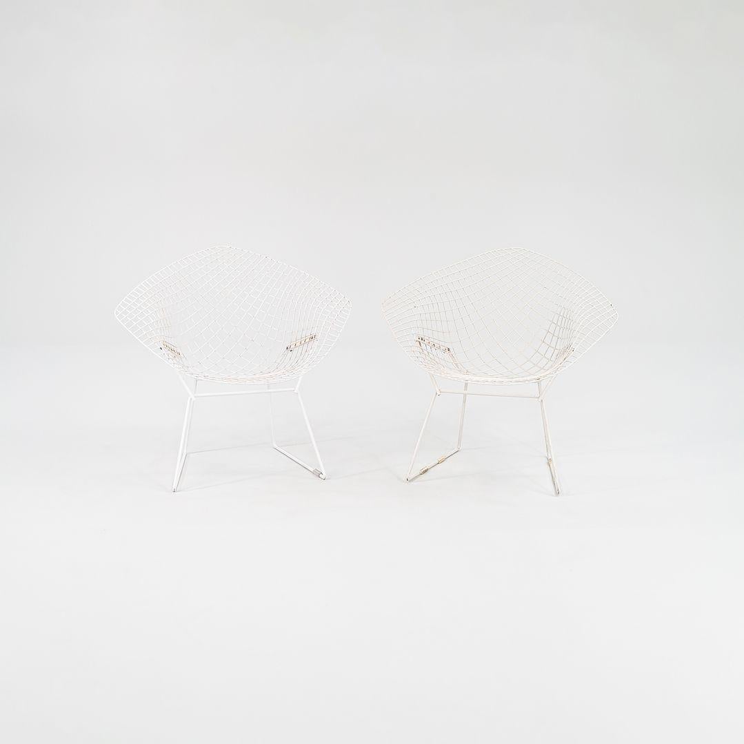 1980s Harry Bertoia for Knoll Diamond Lounge Chair in White For Sale 3