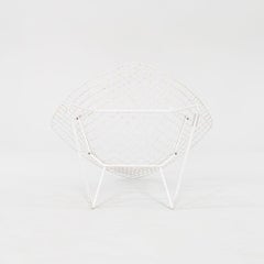 Silla de salón Diamond en blanco de Harry Bertoia para Knoll, años 80
