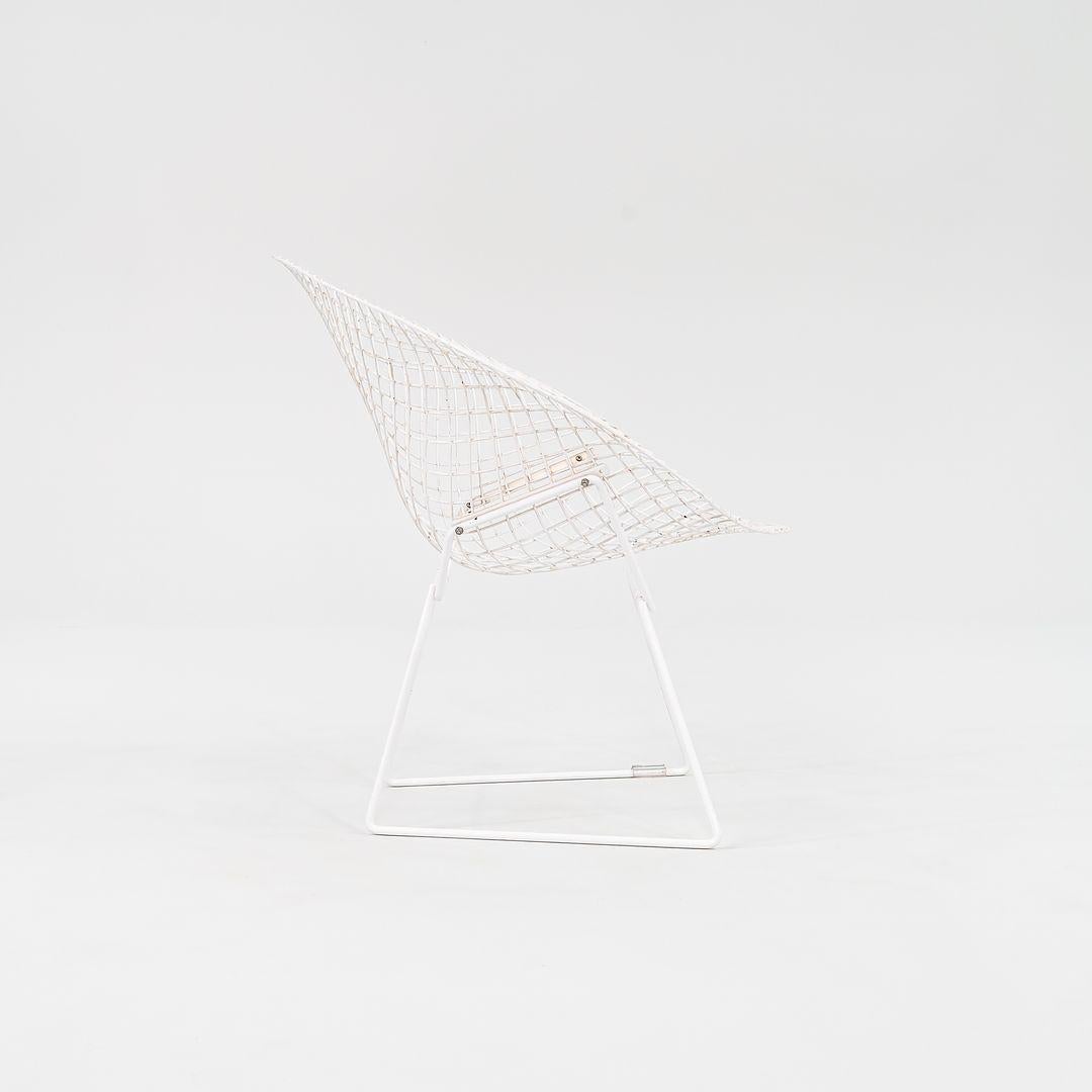 Modern 1980s Harry Bertoia for Knoll Diamond Lounge Chair in White For Sale