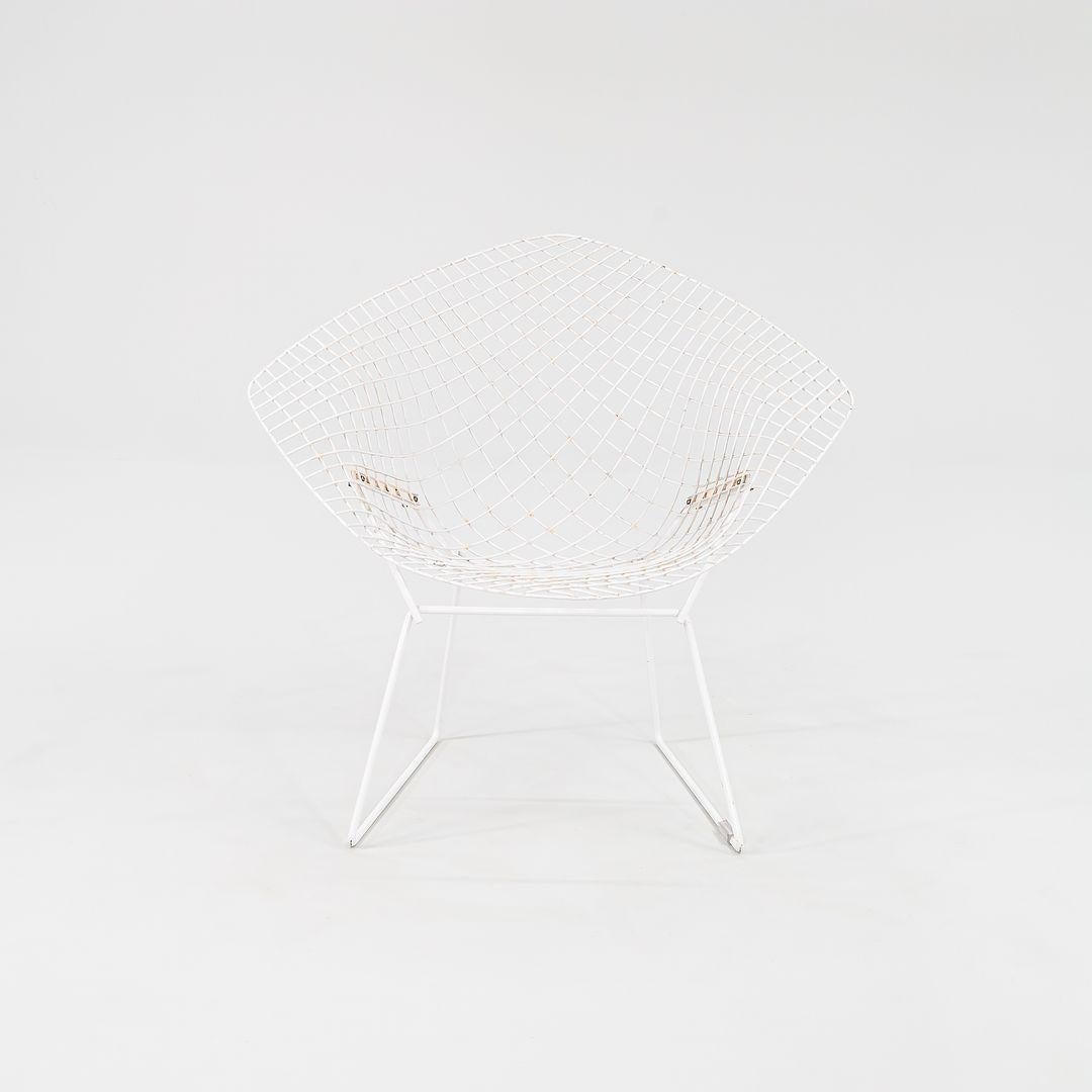 American 1980s Harry Bertoia for Knoll Diamond Lounge Chair in White For Sale