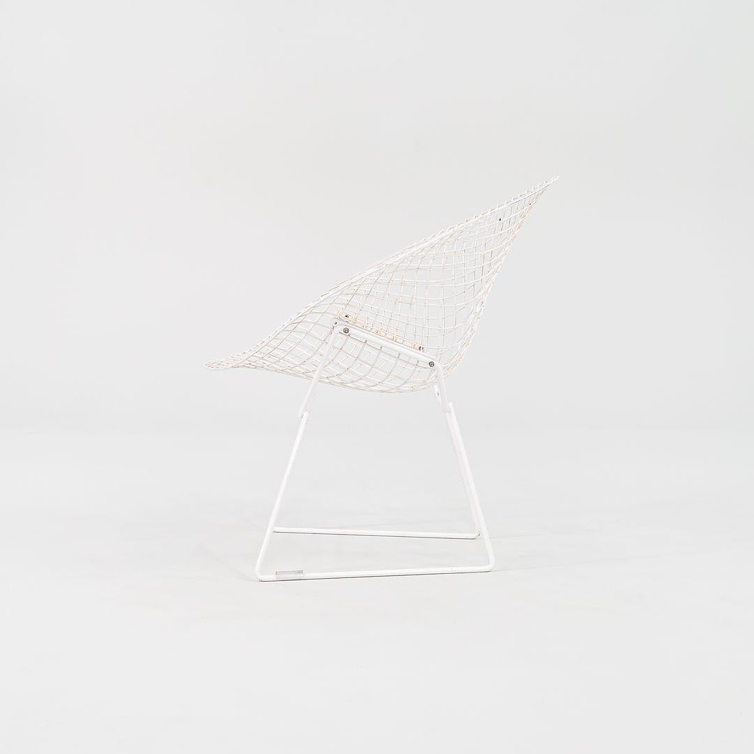 1980s Harry Bertoia for Knoll Diamond Lounge Chair in White For Sale 1