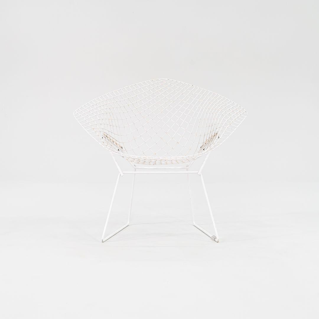 1980s Harry Bertoia for Knoll Diamond Lounge Chair in White For Sale 2