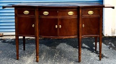 1980s Henredon Banded Mahogany Federal Style Huntboard / Sideboard / Server