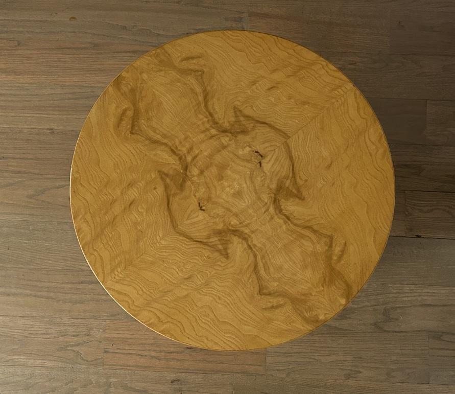 Comodino/tavolino a tamburo in legno di Wood Henredon del 1980 in vendita 2