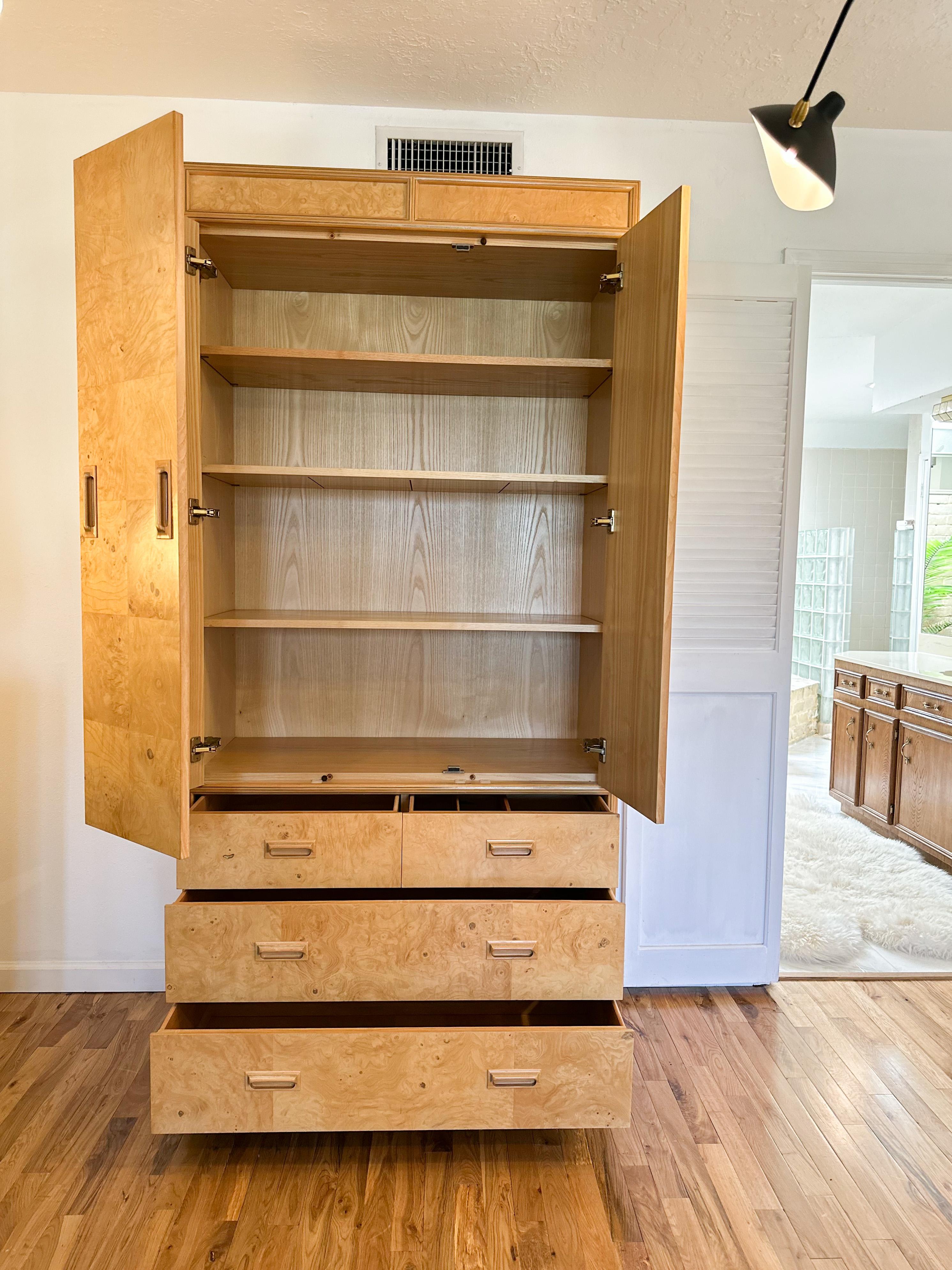 1980s Henredon 'Scene Two' Burlwood Armoire 3