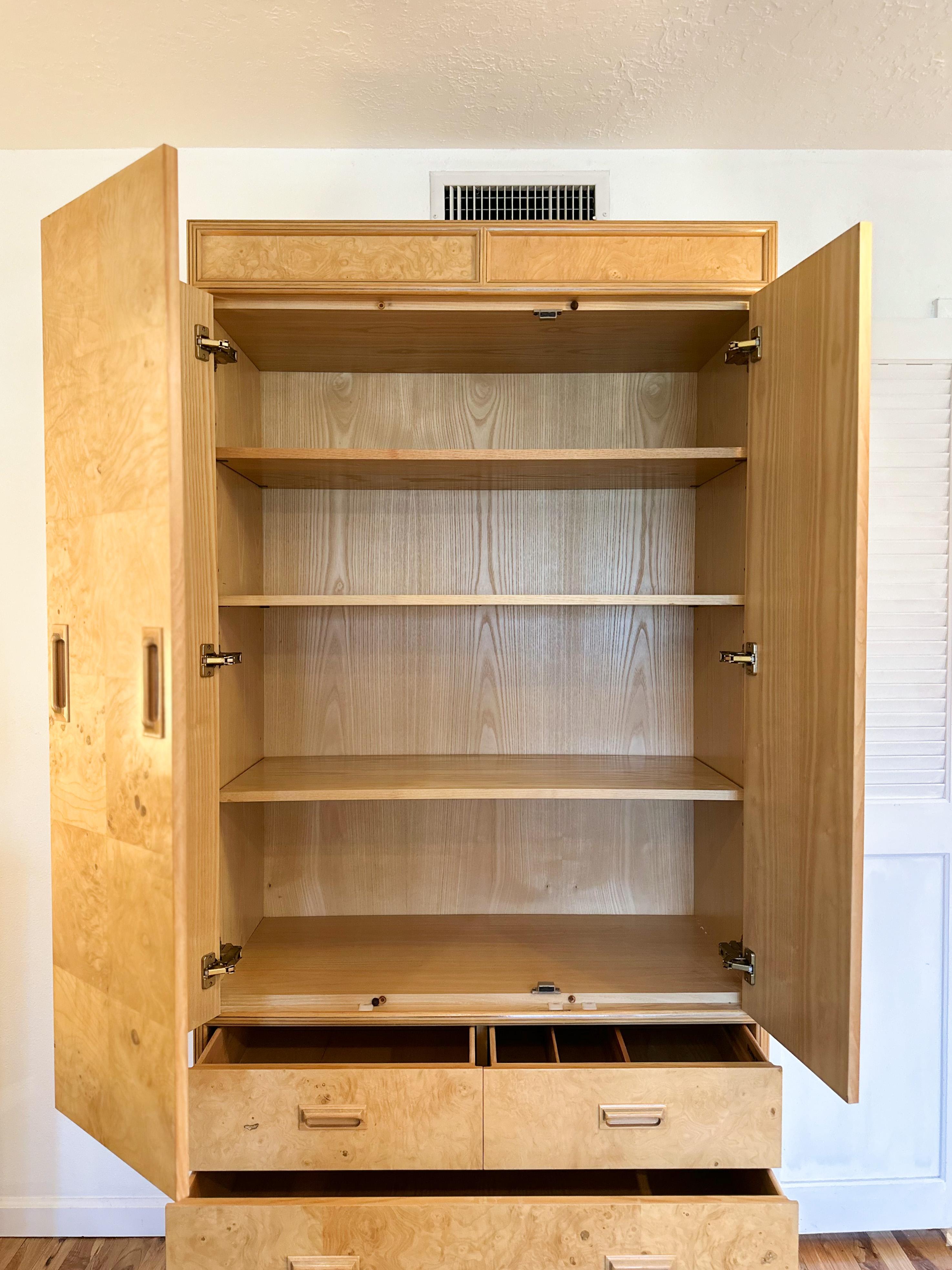 1980s Henredon 'Scene Two' Burlwood Armoire 2