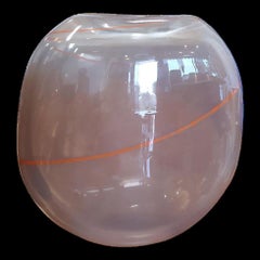 1980er Henry Dean Modernes mundgeblasenes dekoratives Glasgefäß aus der Mitte des Jahrhunderts, Belgien