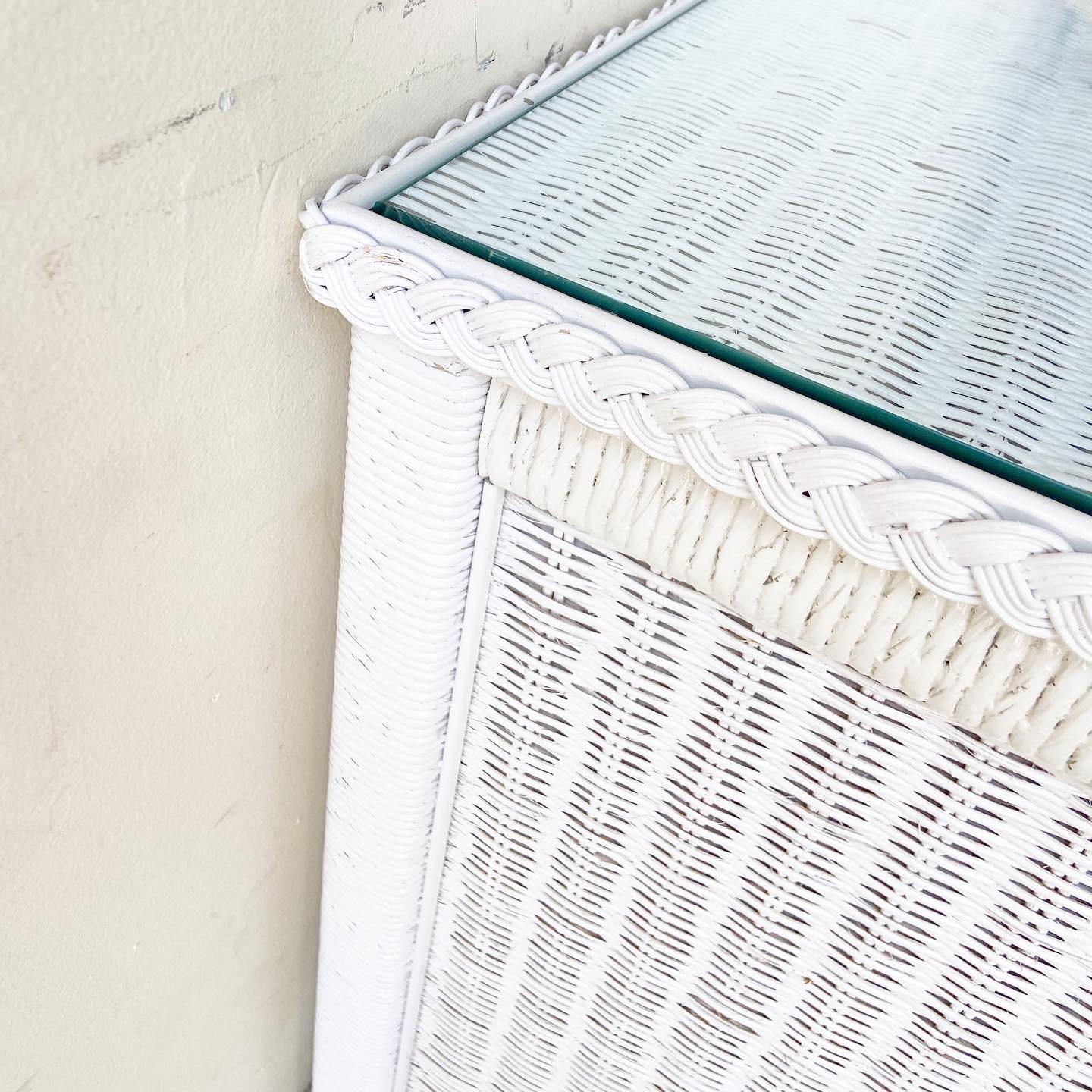 1980s Henry Link White Wicker and Rattan Dresser For Sale at 1stDibs ...