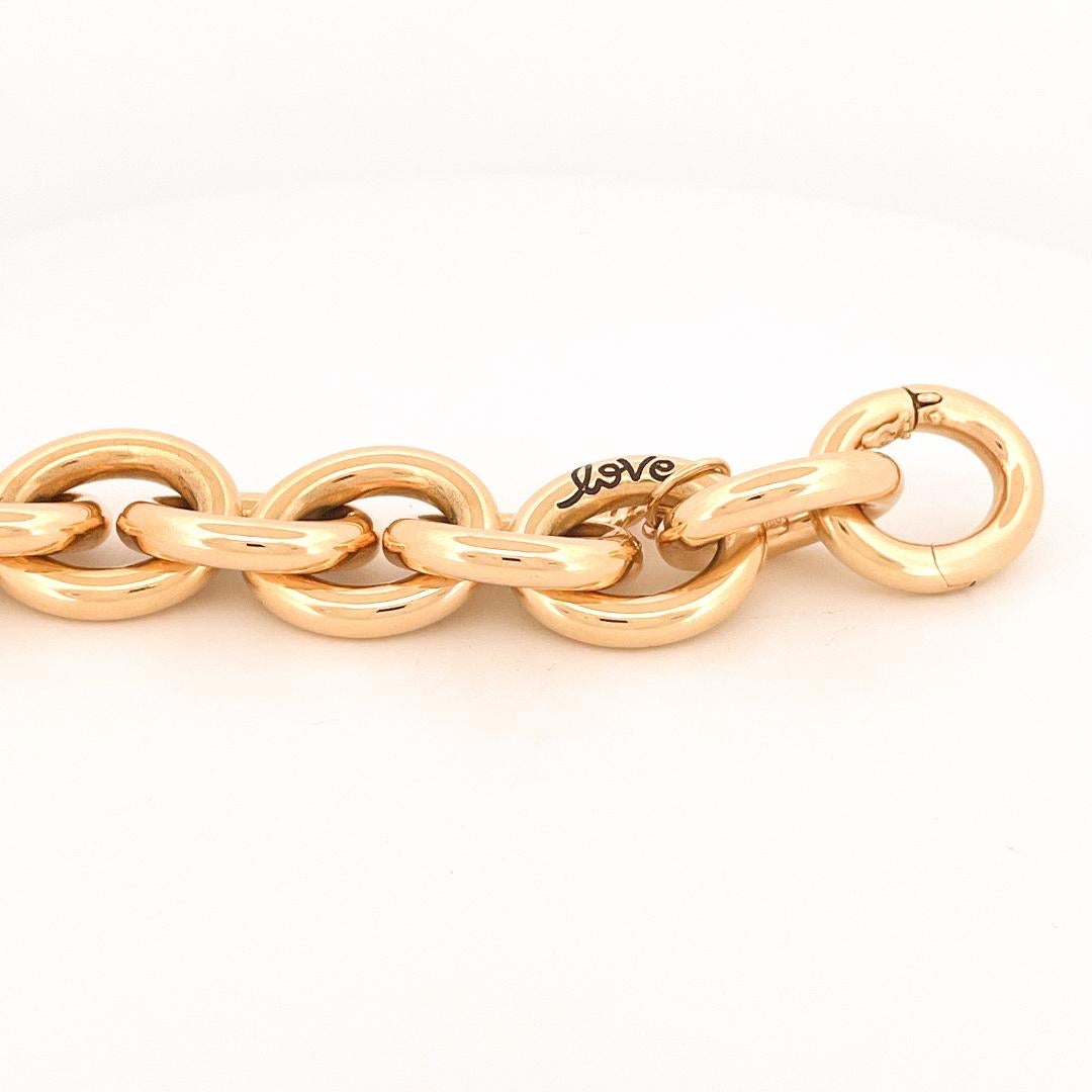 1980's Henry Stern 18k Gelbgold Love Kette Armband im Zustand „Hervorragend“ in Dallas, TX
