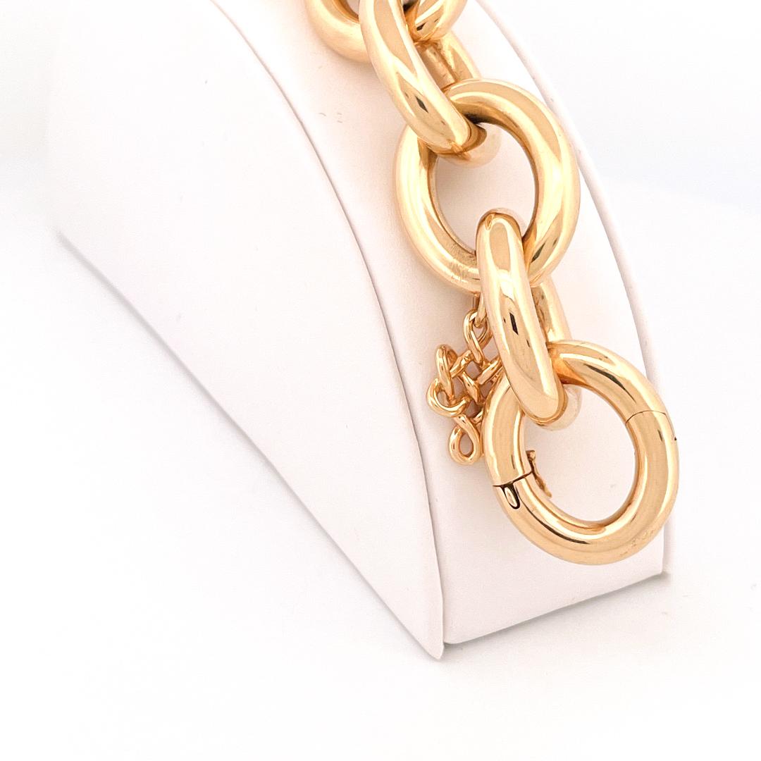 1980's Henry Stern 18k Gelbgold Love Kette Armband für Damen oder Herren