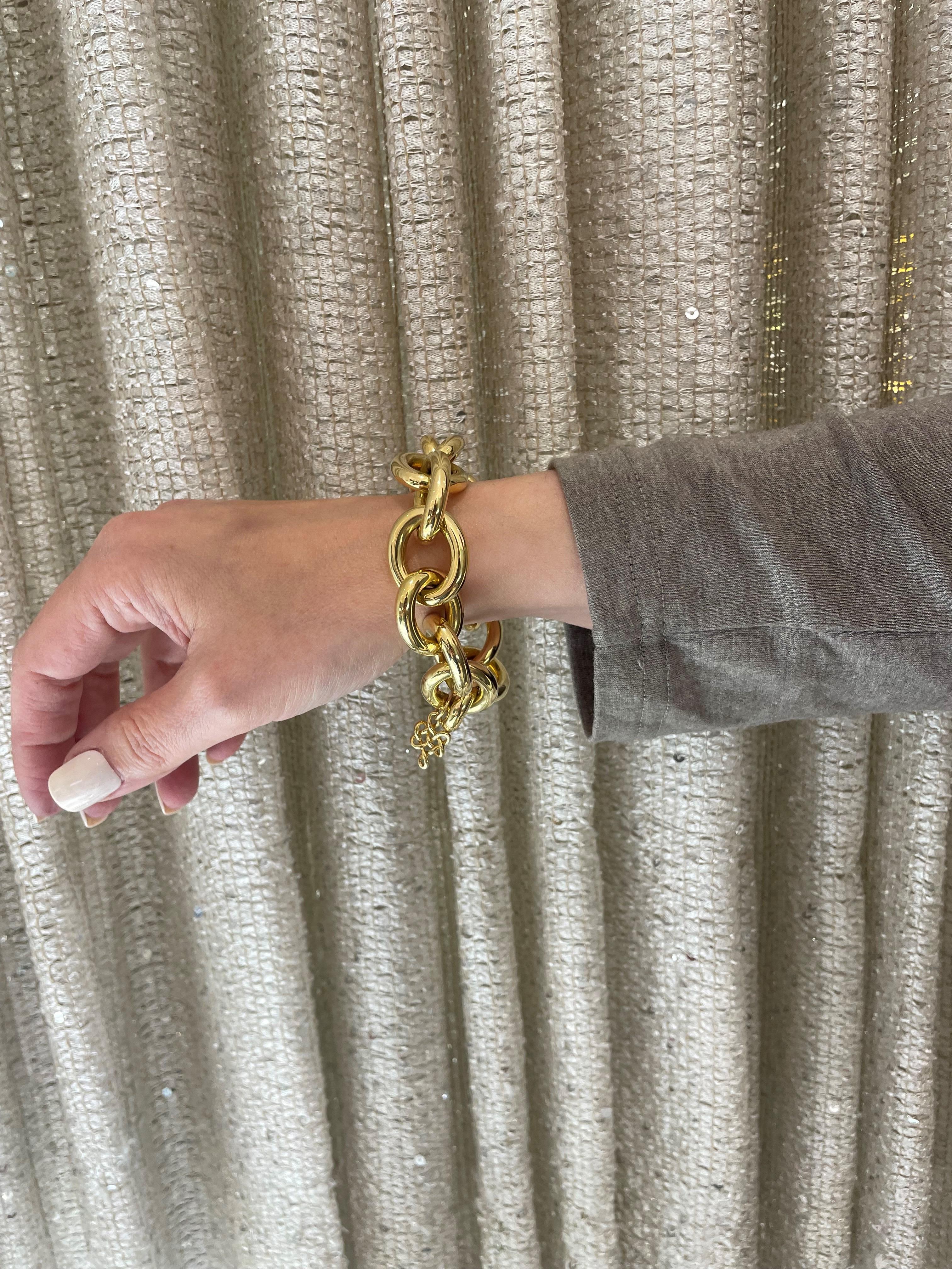 1980's Henry Stern 18k Gelbgold Love Kette Armband 1