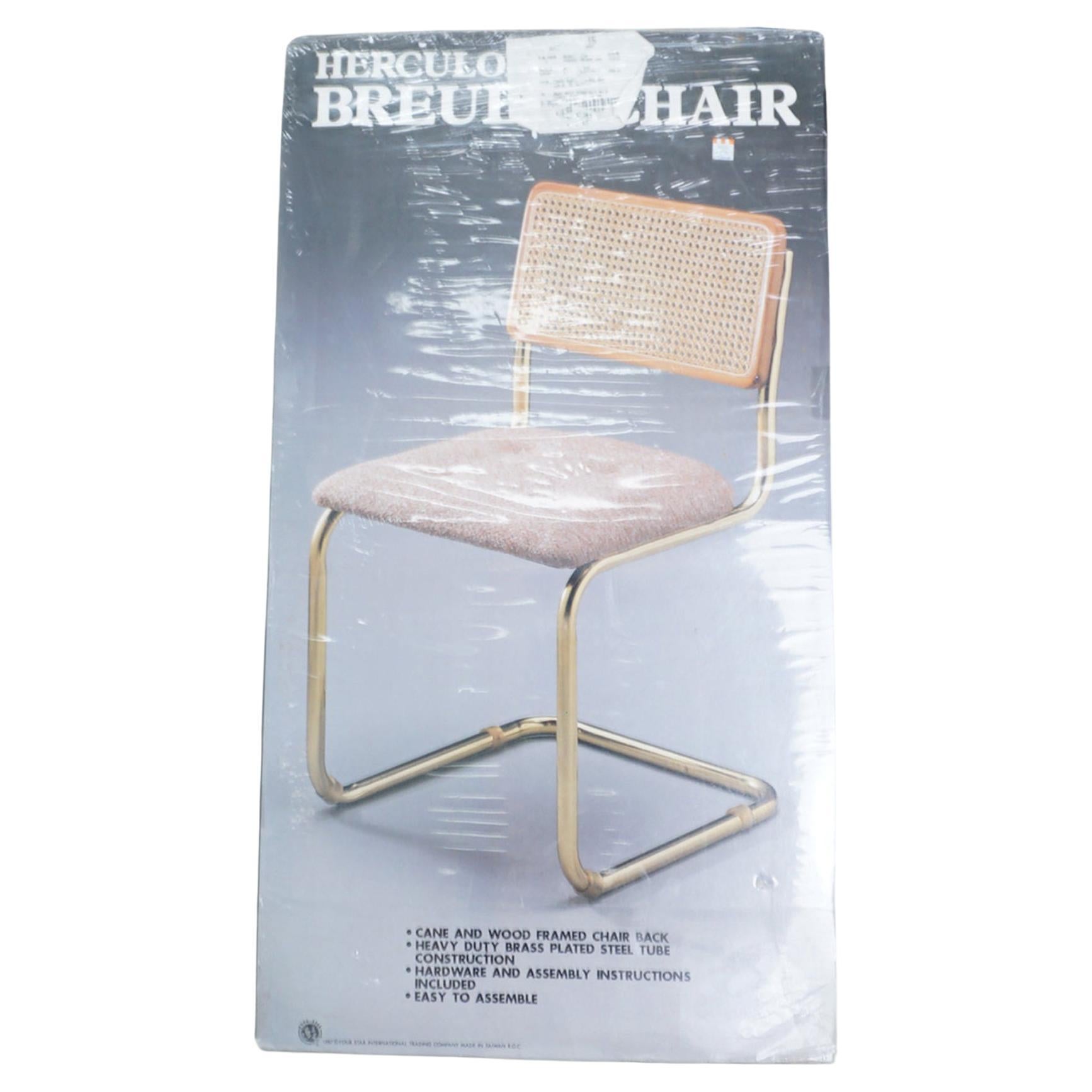 1980s Herculon Breuer Cesca style Chair NOS New in Box For Sale