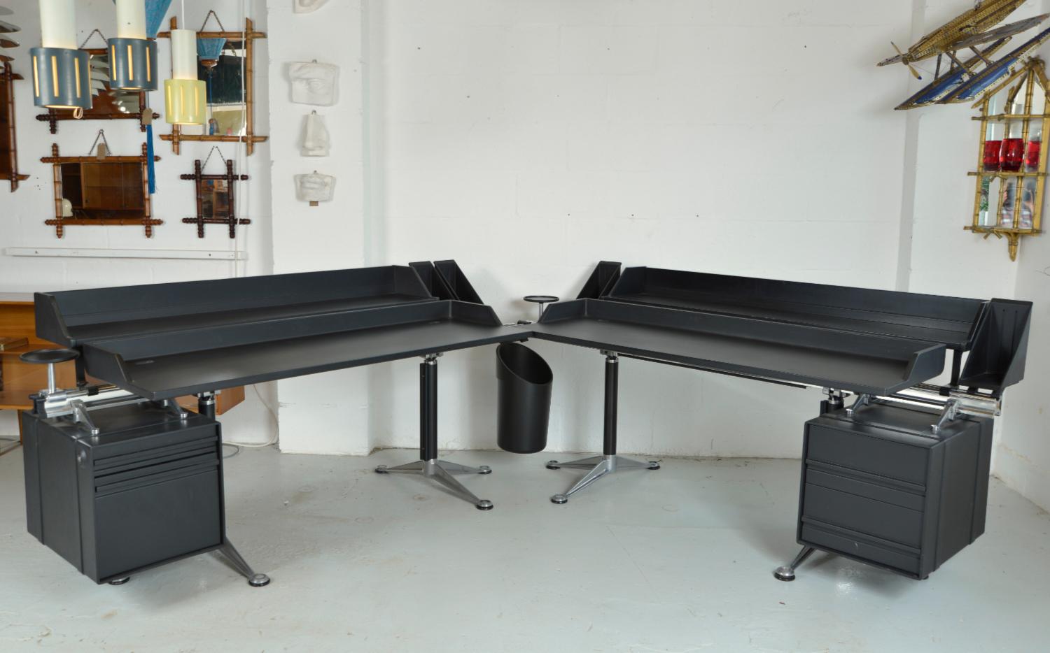 Años 80 Herman Miller Burdick Group Post Modern Industrial Design Escritorio modular EE.UU. en venta 11