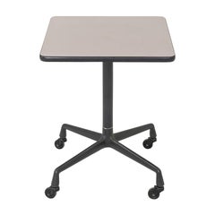 1980s Herman Miller Eames Rolling Side Table on Universal Base 20in