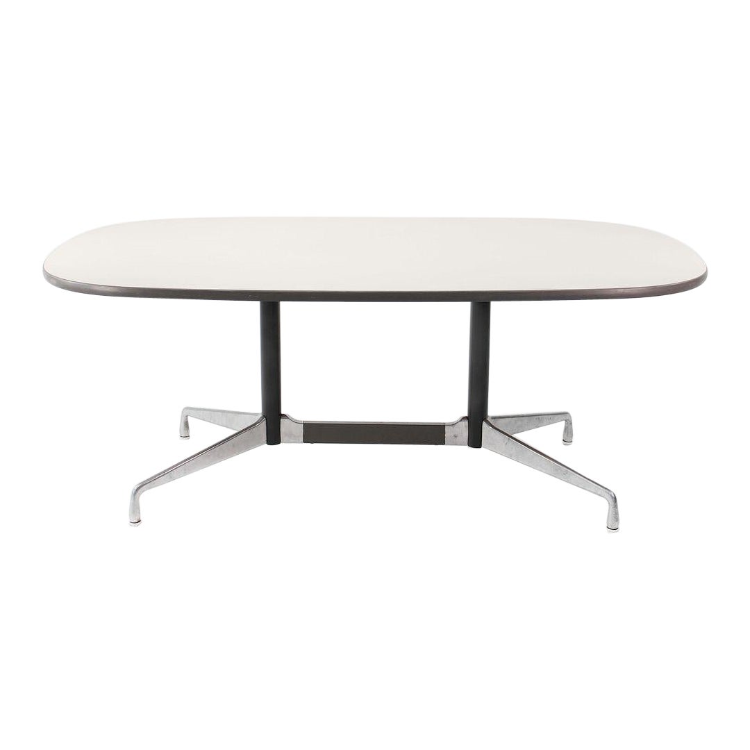 1980s Herman Miller ET151 Eames Segmented Aluminum Group Dining Table For Sale