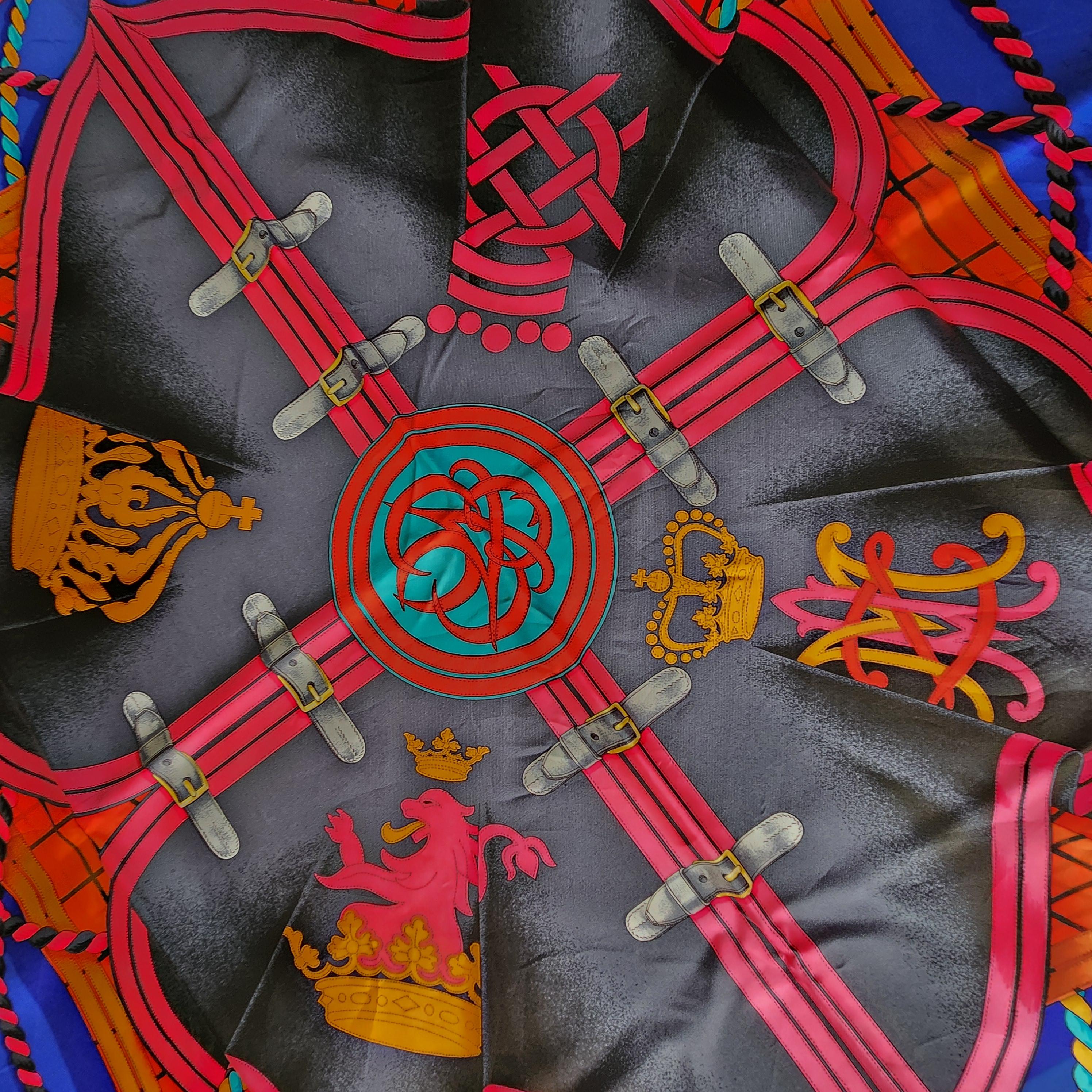 1980s Hermès Silk Scarf Grande Tenue Henri D'Origny Boxed For Sale 4