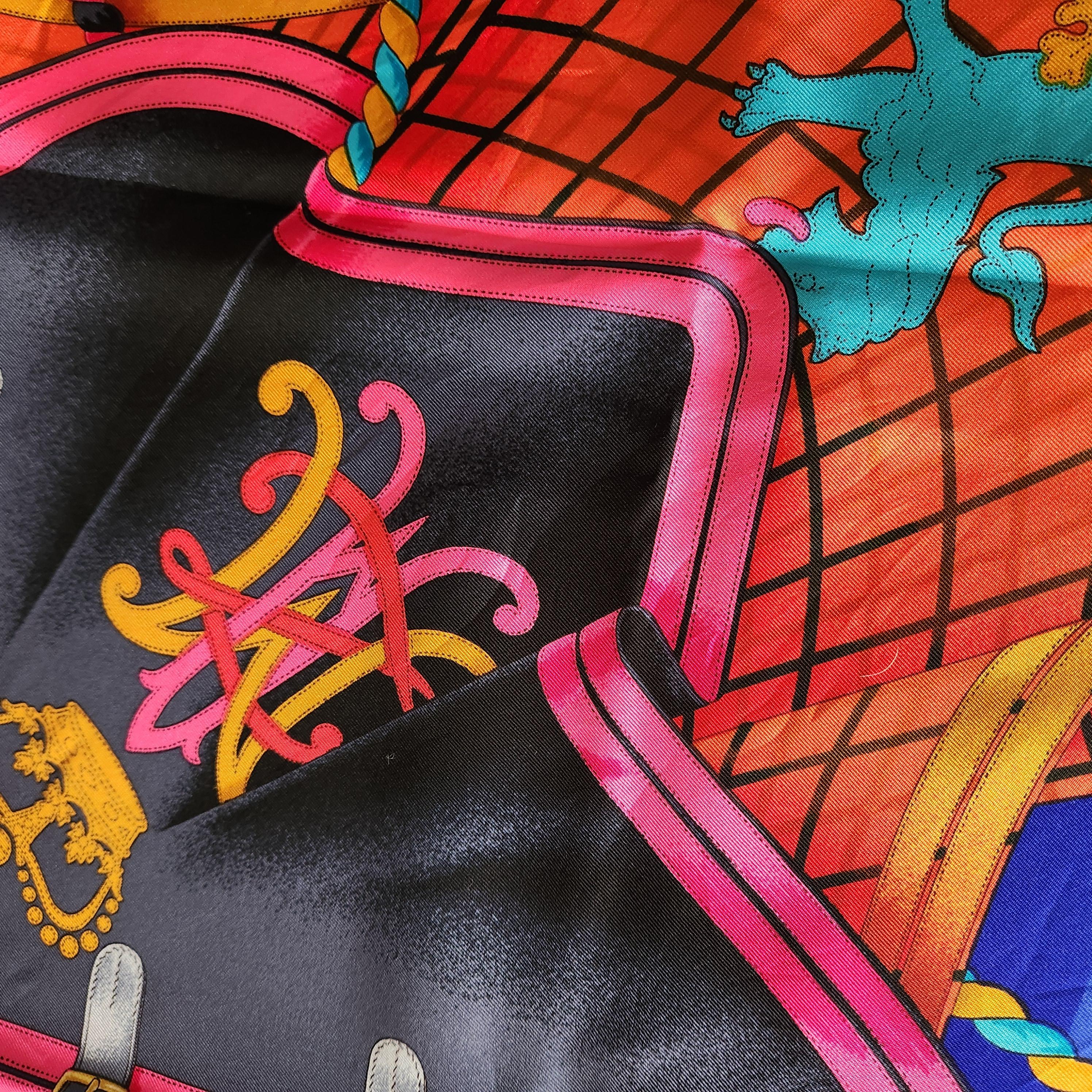 1980s Hermès Silk Scarf Grande Tenue Henri D'Origny Boxed For Sale 6
