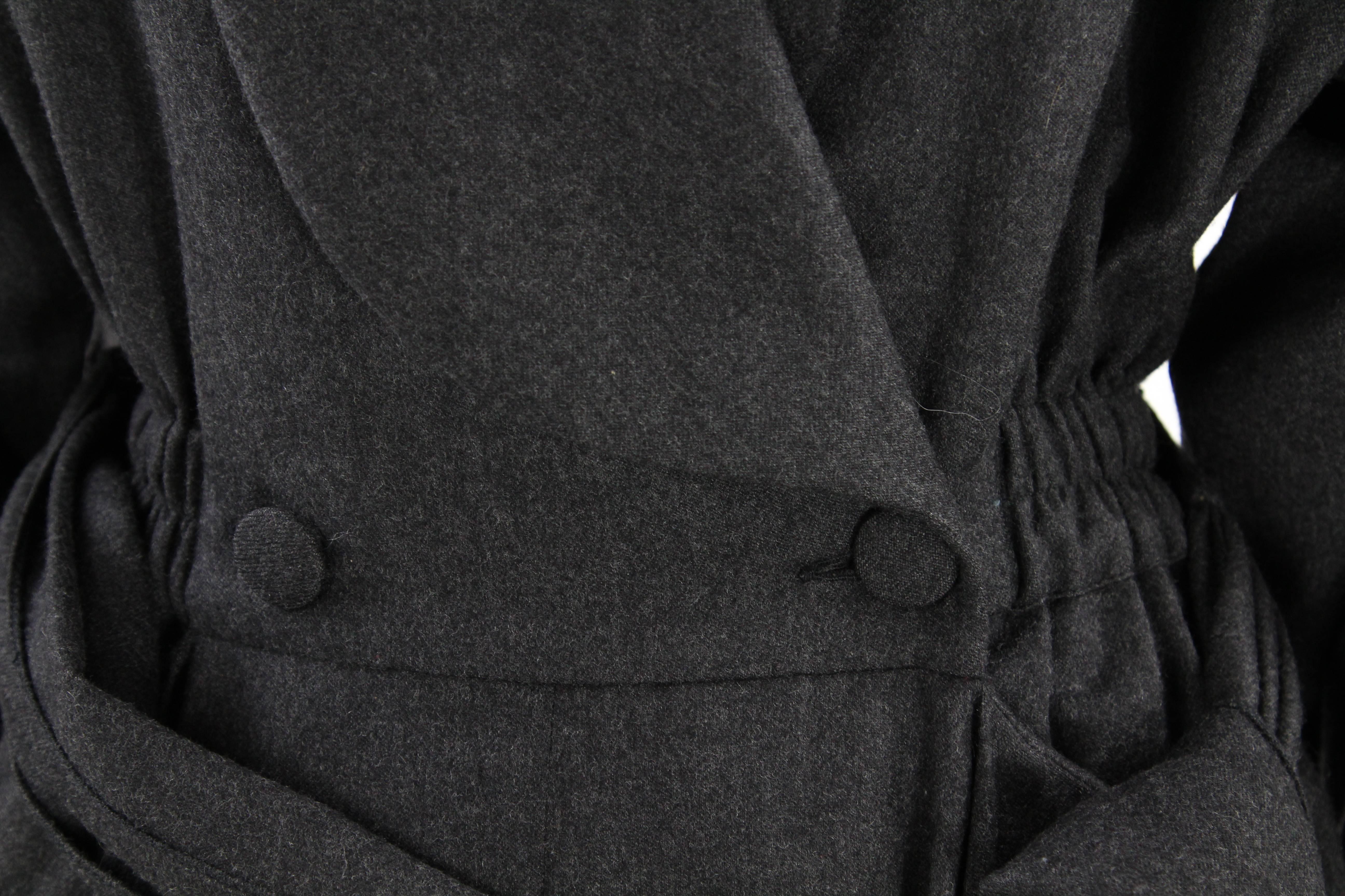 Black 1980s Hermès Wool and Cashmere Jumpsuit