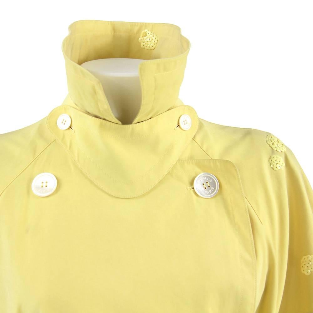 Women's 1980s Hermès yellow Raincoat